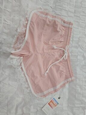 NWT Lace Trimmed Nylon Shorts